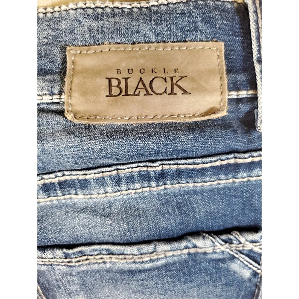 Buckle Black Fit No 29 Bootleg Jeans Mens 36R Medium Wash Thick Stitch BBLA9011 - Picture 10 of 12